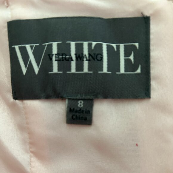 Vera Wang NWT - Blush Chiffon Halter Bridesmaid Dress – Size 8 - Picture 10 of 16